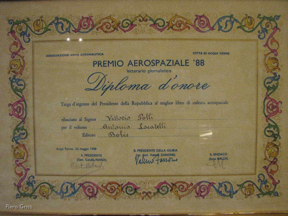 08 Diploma d'onore al Premio Aerospaziale 1988.JPG